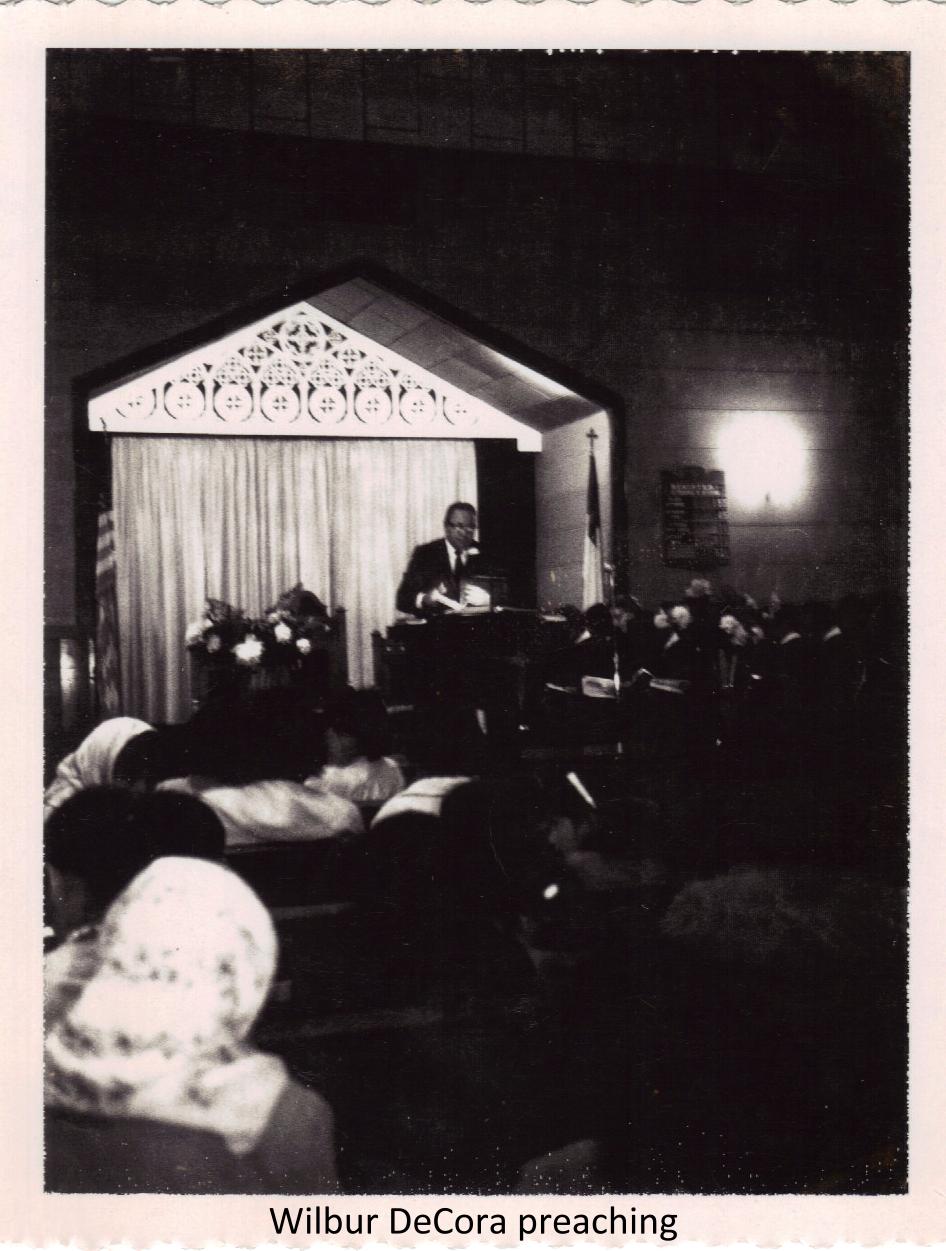 Wilbur DeCora preaching